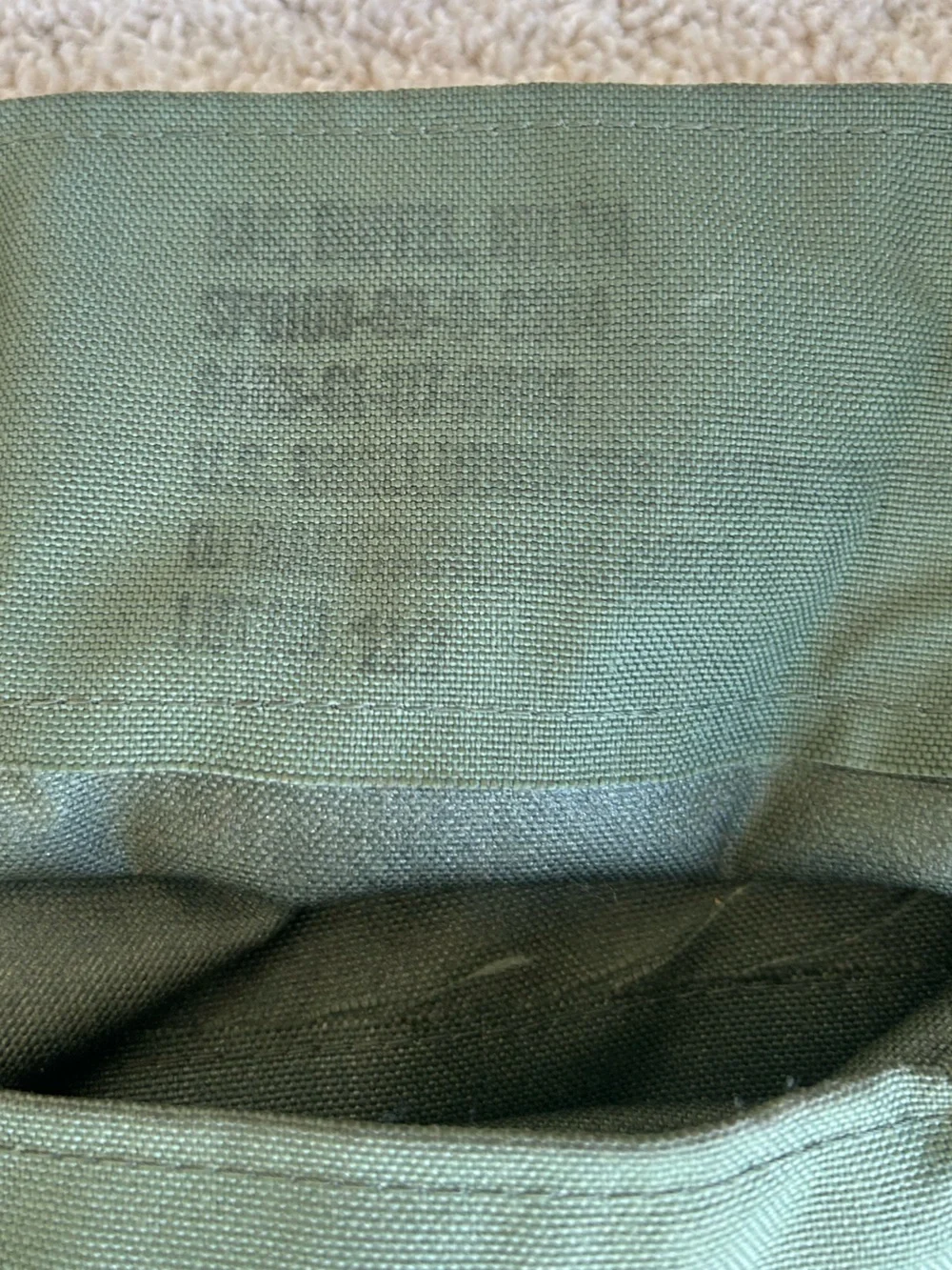 Olive Green Military-Style Canvas Duffel Bag